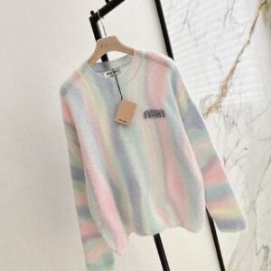 Pull Laine blue Miu-Miu